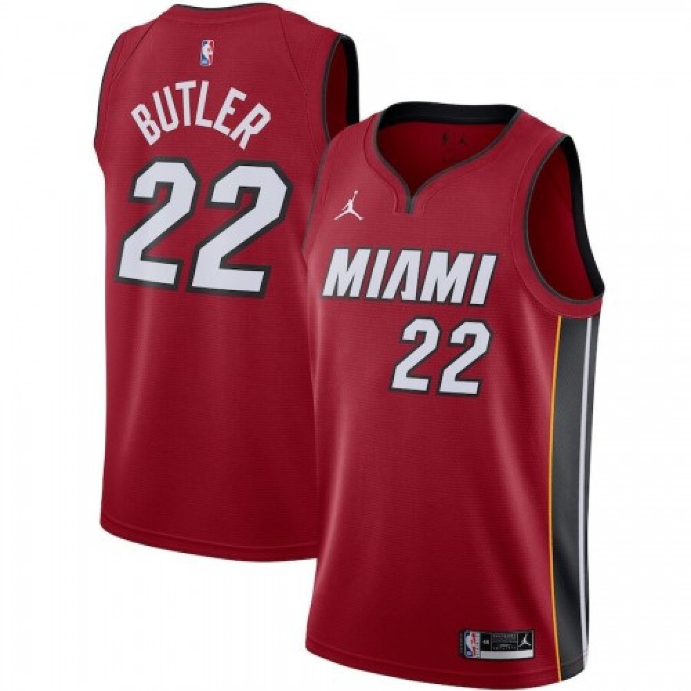 Men's Miami Heat Jimmy Butler Jordan Red 2020/21 Swingman Jersey - Statement Edition-Pro Kit Vault | Brand New 26/27 Sports Jerseys